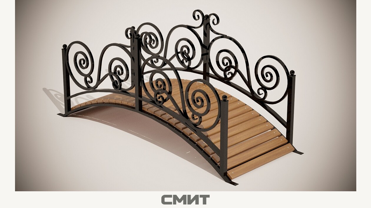 Мостик декоративный кованый