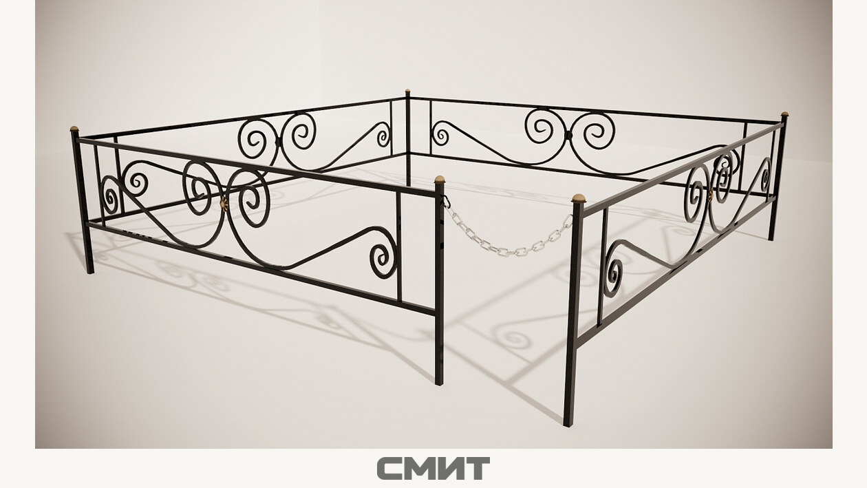 Кованая ограда "Виктория ЭКОНОМ"